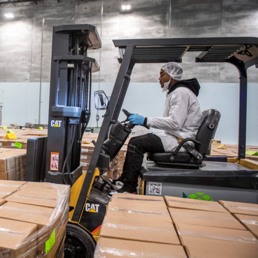 Man working forklift