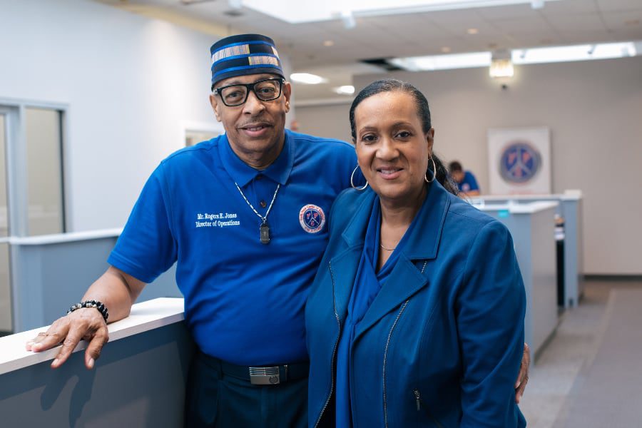 man and woman at youth peace center of roseland